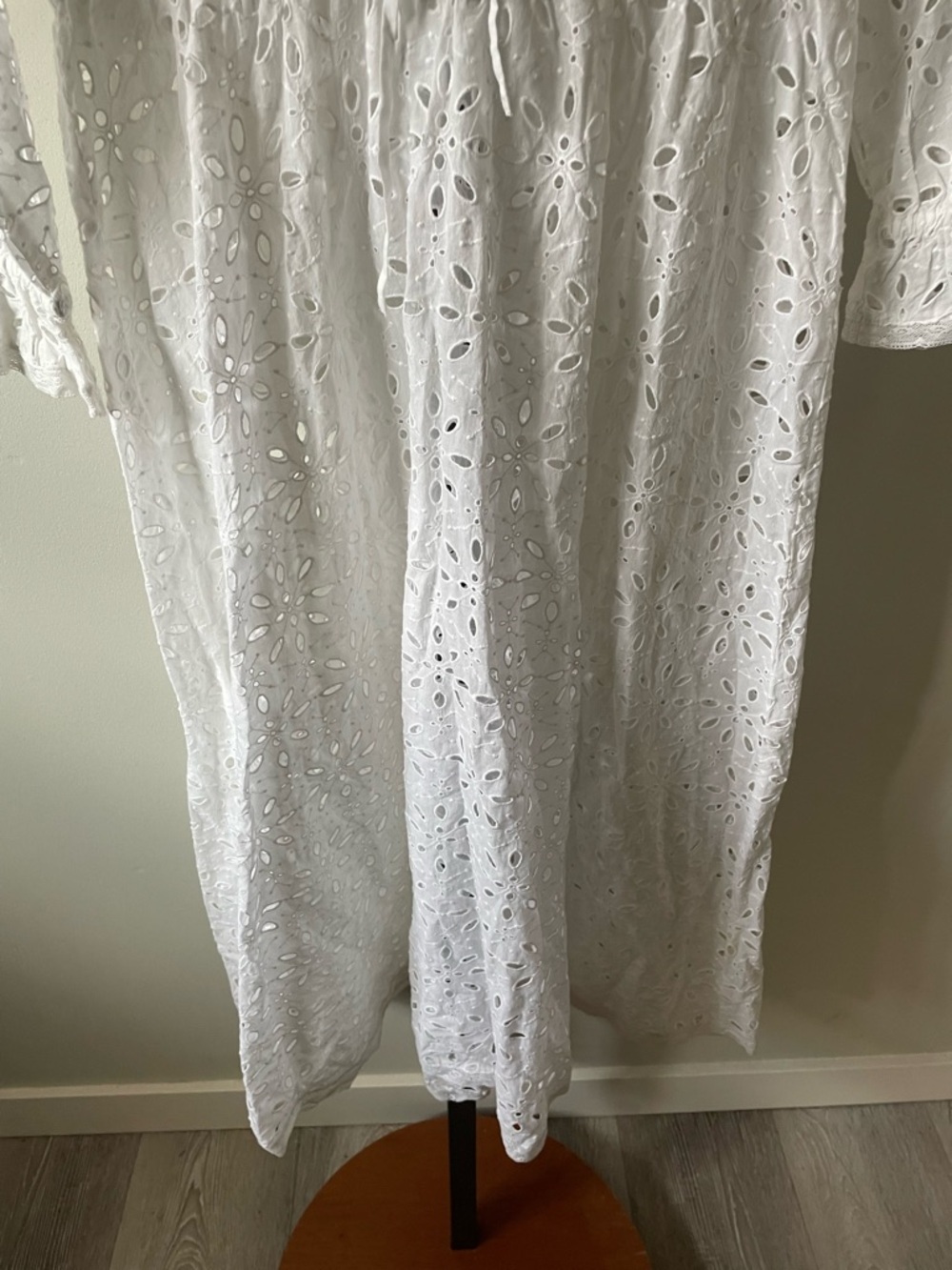 NEW Wilfred La Boheme Gaia Eyelet Dress Ruffled Boho Cottagecore Prairie Cotton - Picture 7 of 11